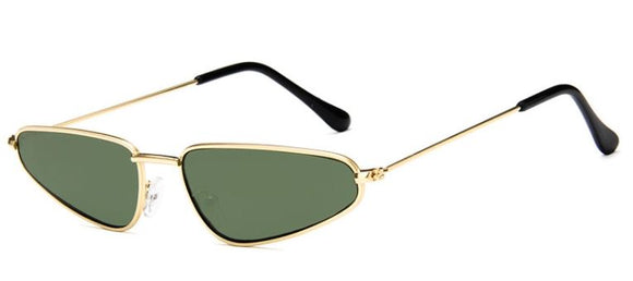 S07 Gold Metal Frame Green Lens Sunglasses - Iris Fashion Jewelry