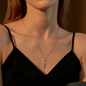 N455 Silver Sword Necklace FREE Earrings - Iris Fashion Jewelry