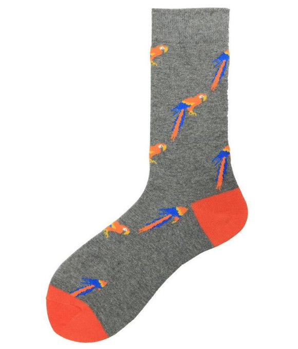 SF728 Gray Parrot Socks - Iris Fashion Jewelry