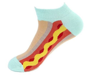 SF1180 Mint Green Hot Dog Low Cut Socks - Iris Fashion Jewelry