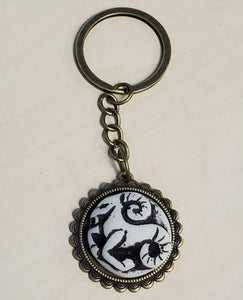 K37 Gold Ram Keychain - Iris Fashion Jewelry