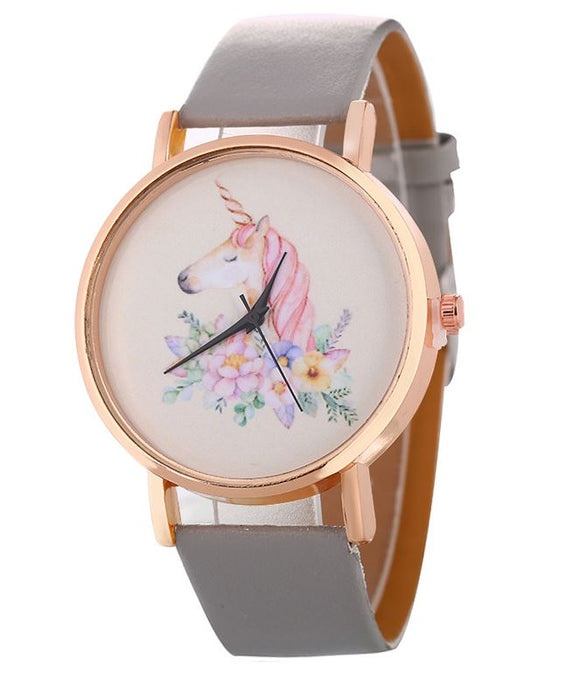 W493 Gray Unicorn Collection Quartz Watch - Iris Fashion Jewelry