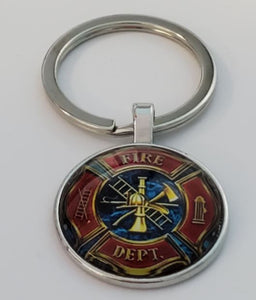 K81 Silver Firefighter Keychain - Iris Fashion Jewelry