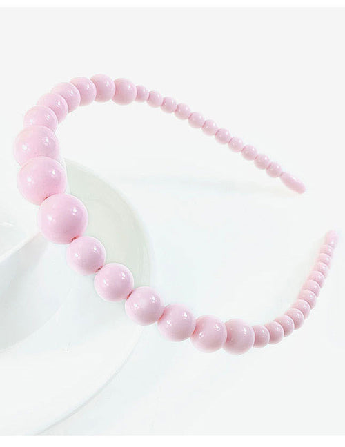 H715 Light Pink Bead Head Band - Iris Fashion Jewelry