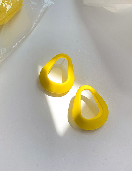 E1318 Yellow Geometric Acrylic Earrings - Iris Fashion Jewelry