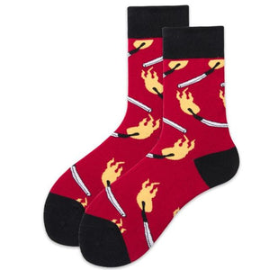 SF665 Red Lite Match Socks - Iris Fashion Jewelry