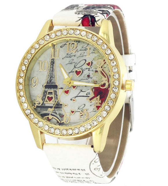 W480 White Paris Collection Quartz Watch - Iris Fashion Jewelry