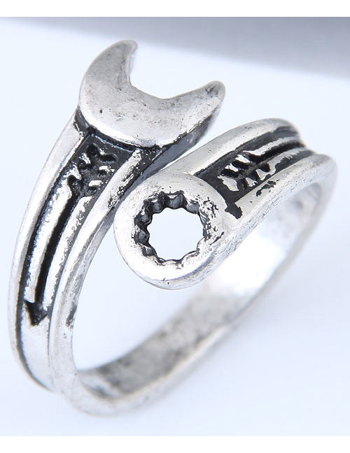 TR37 Silver Wrench Design Toe Ring - Iris Fashion Jewelry