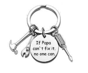 K158 If Papa Can't Fix It No One Can Keychain - Iris Fashion Jewelry