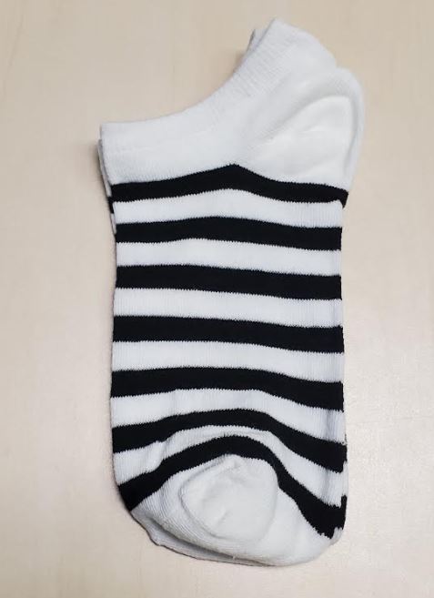 SF1168 White Black Stripes Low Cut Socks - Iris Fashion Jewelry
