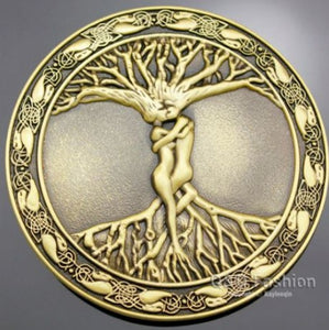 BU102 Gold Tree of Life Belt Buckle - Iris Fashion Jewelry