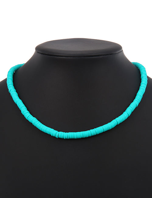N913 Mint Green Bead Necklace with FREE Earrings - Iris Fashion Jewelry