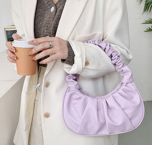 PB172 Lilac Scrunched Design Purse - Iris Fashion Jewelry