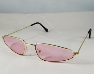 S429 Gold Metal Frame Pink Lens Fashion Sunglasses - Iris Fashion Jewelry