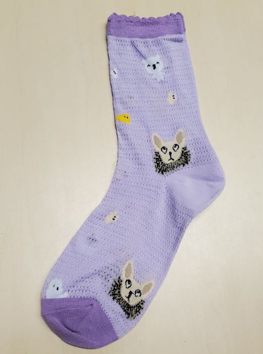 SF1304 Lilac Festive Creatures Pelerine Socks - Iris Fashion Jewelry