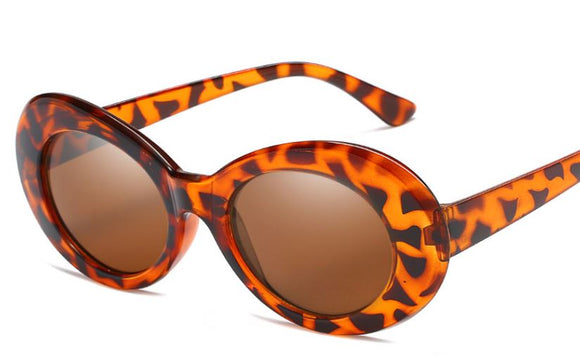 S81 Leopard Print Round Frame Sunglasses - Iris Fashion Jewelry