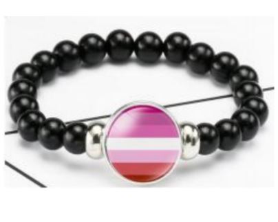 B975 Shades of Pink Black Bead Bracelet - Iris Fashion Jewelry