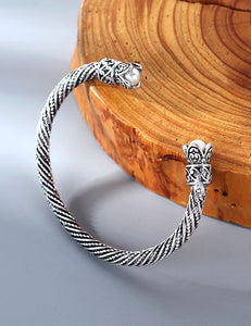 B863 Silver Spiral Cuff Bracelet with Pearls - Iris Fashion Jewelry