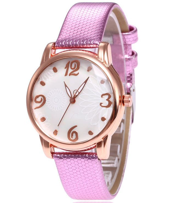W491 Rose Gold Pink Blossom Collection Quartz Watch - Iris Fashion Jewelry