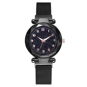 W190 Black Midnight Mesh Collection Quartz Watch - Iris Fashion Jewelry