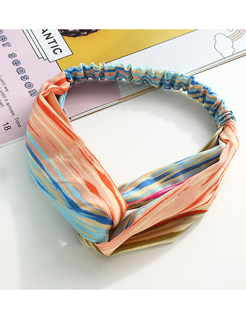 H195 Multi Color Stripes Hair Band - Iris Fashion Jewelry