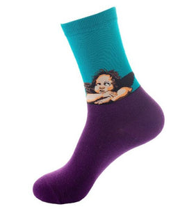 SF1299 Turquoise Cupid Socks - Iris Fashion Jewelry