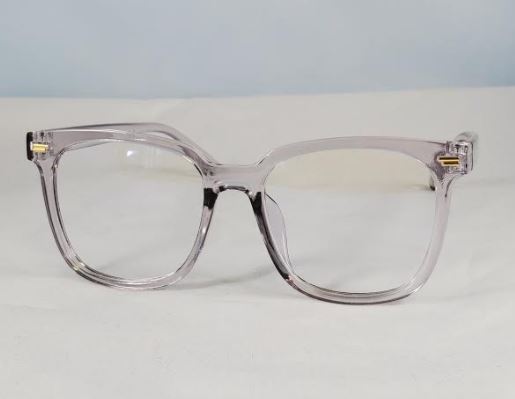 S413 Translucent Gray Frame Clear Lens Fashion Sunglasses - Iris Fashion Jewelry