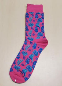 SF1138 Hot Pink Coral Reef Socks - Iris Fashion Jewelry