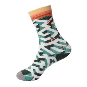 SF1108 Green Maze Socks - Iris Fashion Jewelry