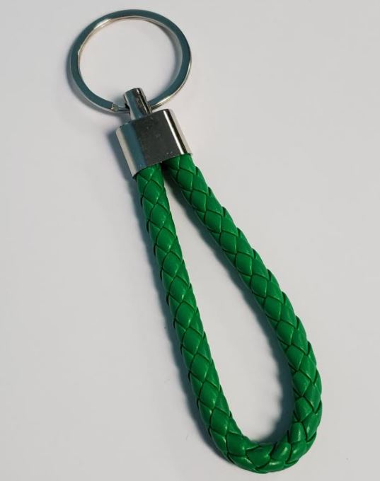 *K113 Green Leather Keychain - Iris Fashion Jewelry