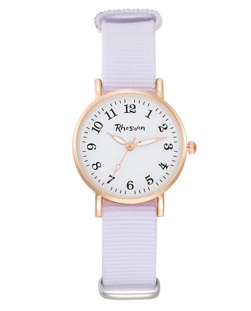 W532 White Fabric Band Quartz Watch - Iris Fashion Jewelry
