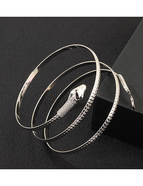 B825 Silver Snake Bracelet - Iris Fashion Jewelry