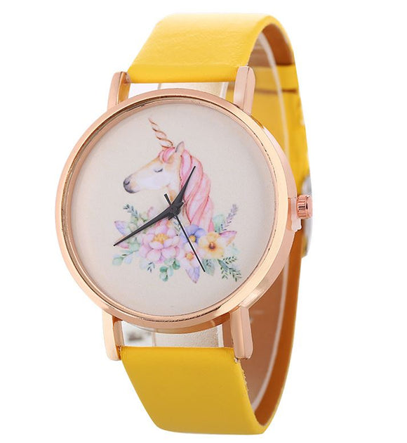 W501 Yellow Unicorn Collection Quartz Watch - Iris Fashion Jewelry