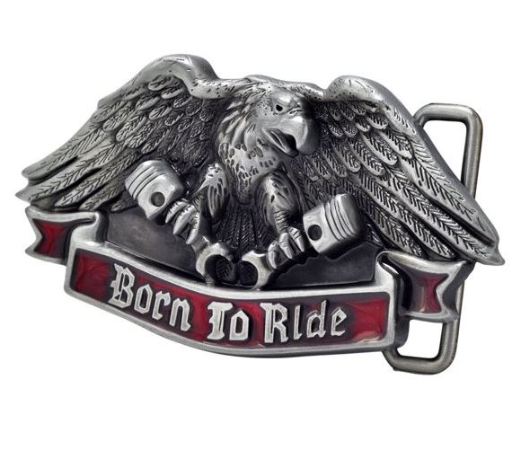 BU131 Born to Ride Eagle Belt Buckle - Iris Fashion Jewelry