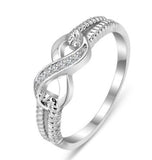 R240 Silver Decorated Infinity Ring - Iris Fashion Jewelry
