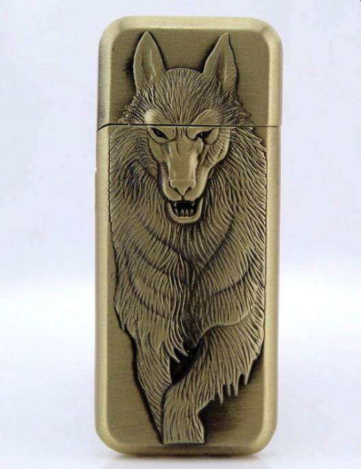 LT56 Gold Wolf Lighter - Iris Fashion Jewelry