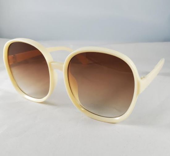 S444 Ivory Frame Brown Lens Fashion Sunglasses - Iris Fashion Jewelry