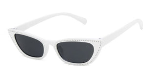 S367 White Frame Silver Accent Sunglasses - Iris Fashion Jewelry