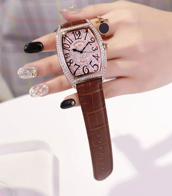 W376 Brown Sparkle Collection Quartz Watch - Iris Fashion Jewelry
