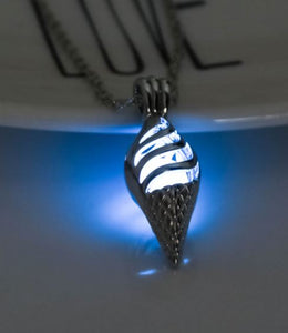 N1707 Silver Glow in the Dark Ice Cream Cone Necklace with FREE EARRINGS - Iris Fashion Jewelry