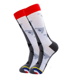 SF266 Gray Fighter Jet Socks - Iris Fashion Jewelry