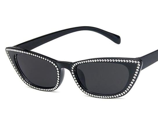 S448 Black Frame Silver Accent Sunglasses - Iris Fashion Jewelry