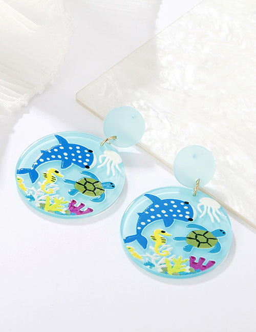 E1616 Acrylic Sea Life Earrings - Iris Fashion Jewelry