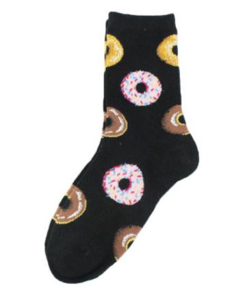 SF254 Black Donut Socks - Iris Fashion Jewelry