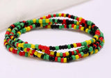 B1074 Yellow Red Green Seed Beads Strand Bracelet - Iris Fashion Jewelry