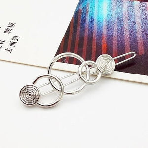 H516 Silver Multi Circles Hair Clip - Iris Fashion Jewelry