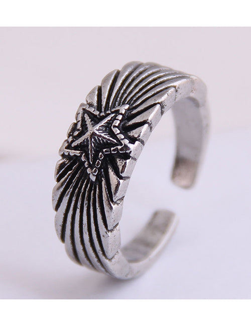 TR12 Silver Star Design Toe Ring - Iris Fashion Jewelry