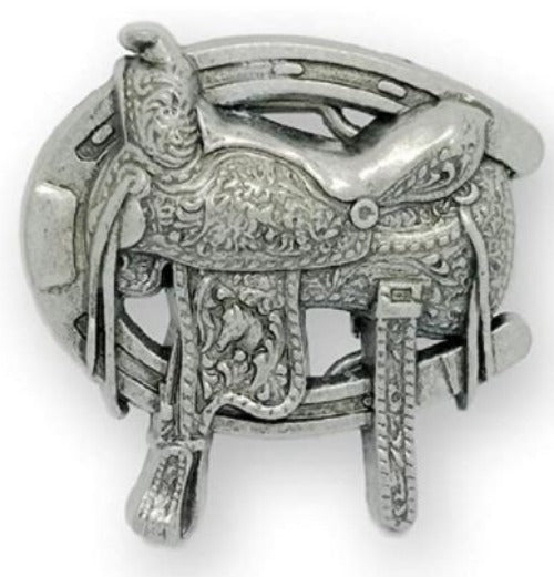 BU163 Horseshoe Saddle Belt Buckle - Iris Fashion Jewelry