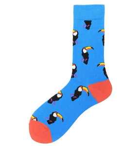 SF646 Fashion Blue Toucan Socks - Iris Fashion Jewelry