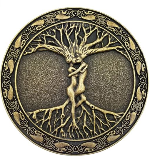 BU104 Antique Gold Tree of Life Belt Buckle - Iris Fashion Jewelry